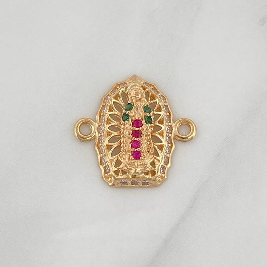 Herraje Virgen De Guadalupe 1.15 g / 1.5 cm Oro Amarillo 18K