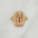 Herraje Virgen De Guadalupe 1.15 g / 1.5 cm Oro Amarillo 18K