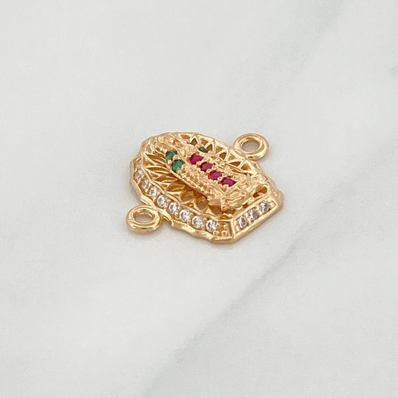 Herraje Virgen De Guadalupe 1.15 g / 1.5 cm Oro Amarillo 18K