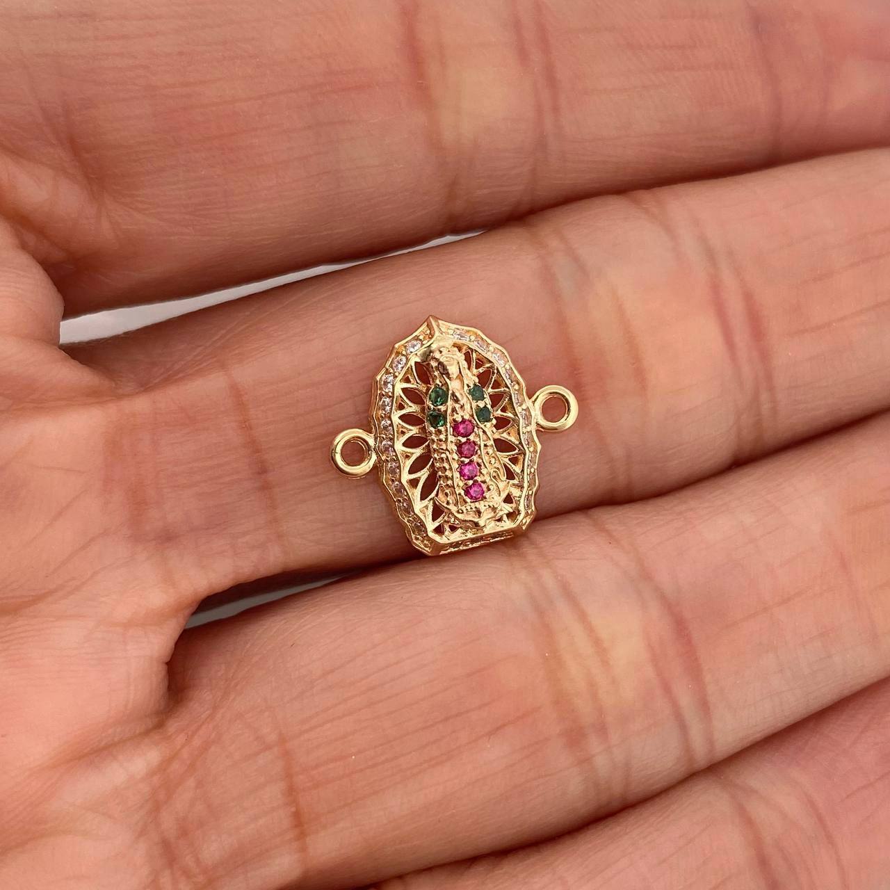Herraje Virgen De Guadalupe 1.15 g / 1.5 cm Oro Amarillo 18K