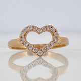 Anillo Silueta Corazon 2.45 g / T8 Oro Amarillo 18K