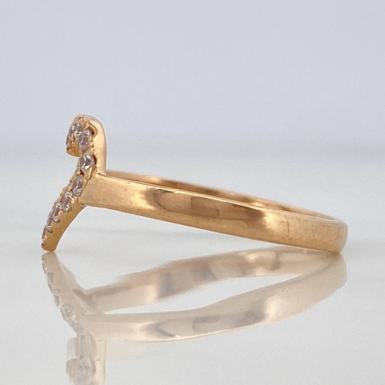 Anillo Silueta Corazon 2.45 g / T8 Oro Amarillo 18K