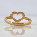 Anillo Silueta Corazon 2.45 g / T8 Oro Amarillo 18K