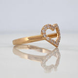 Anillo Silueta Corazon 2.45 g / T8 Oro Amarillo 18K