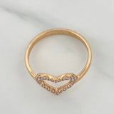Anillo Silueta Corazon 2.45 g / T8 Oro Amarillo 18K