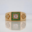 Anillo Cuadro Cruces 6.5 g / T11 Oro Amarillo 18K