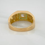 Anillo Cuadro Cruces 6.5 g / T11 Oro Amarillo 18K
