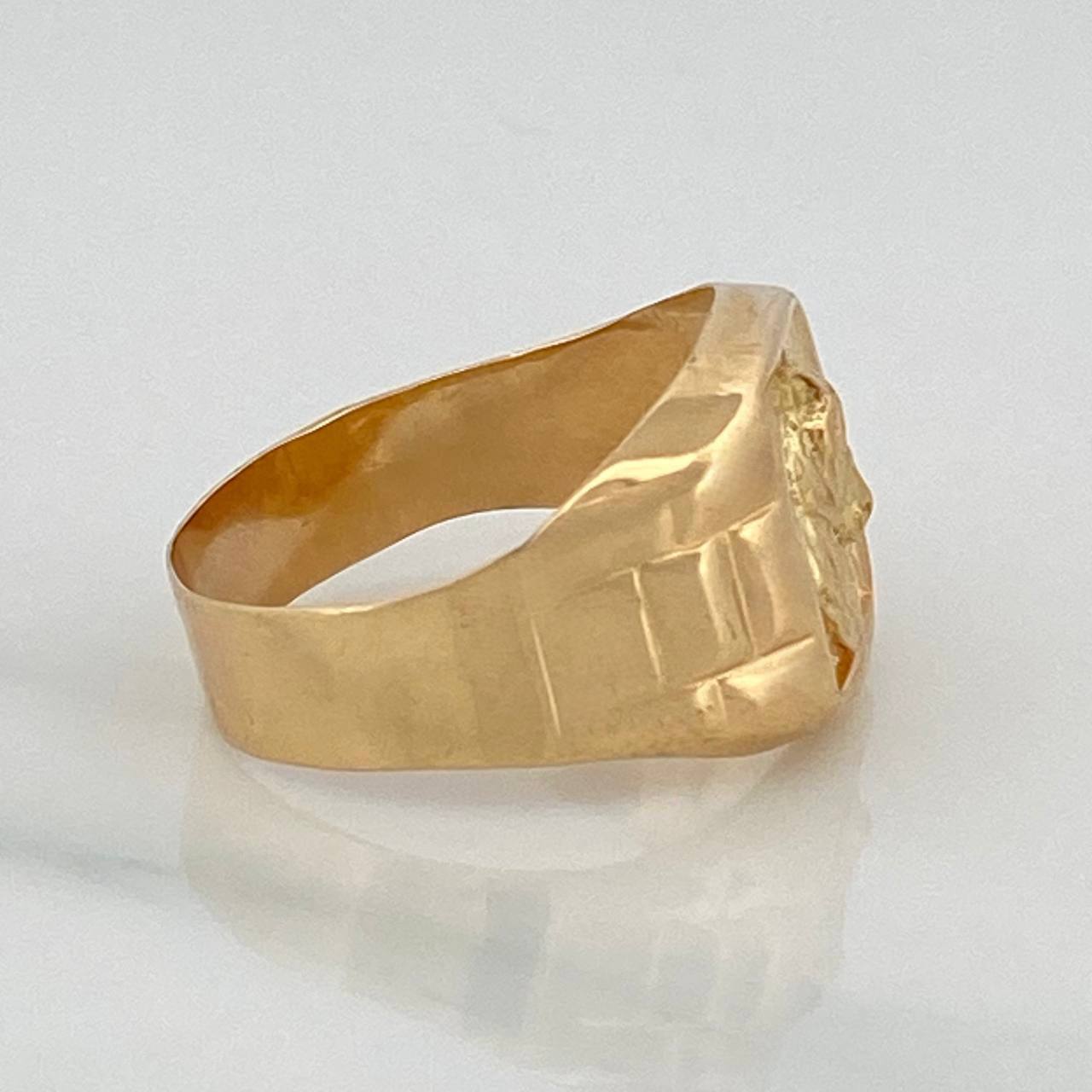 Anillo Sello Caballo 3.2 g / T8 3/4 Oro Amarillo 18K