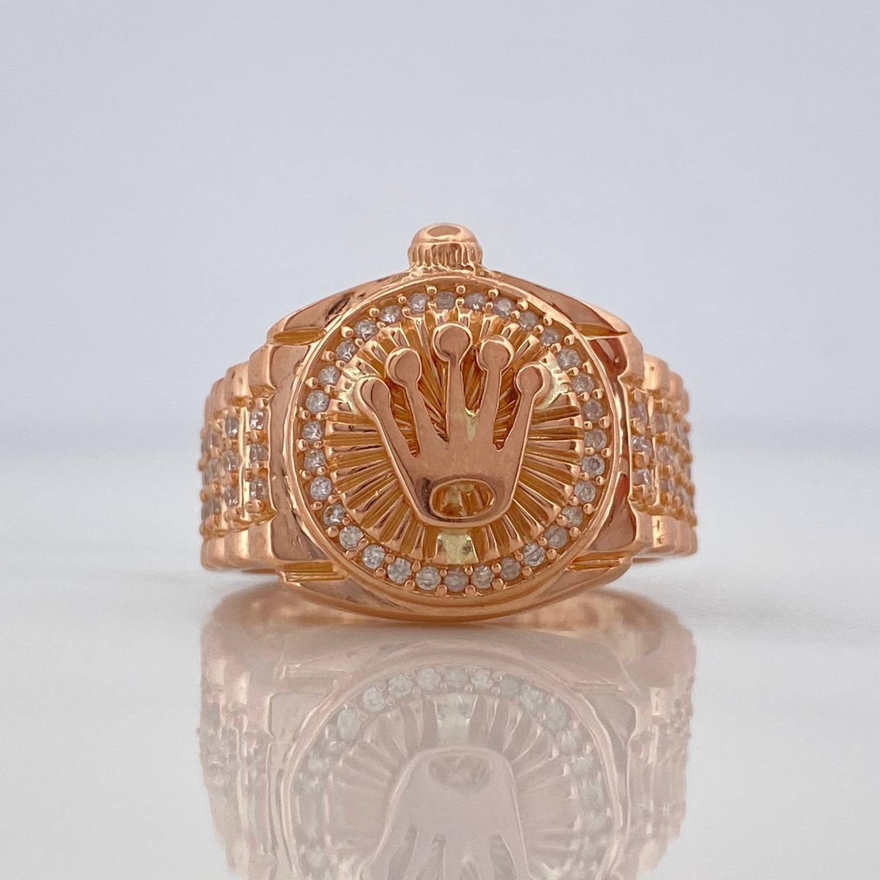 Anillo Correa Corona 7.4 g / T8 1/2 Oro Rosa 18K