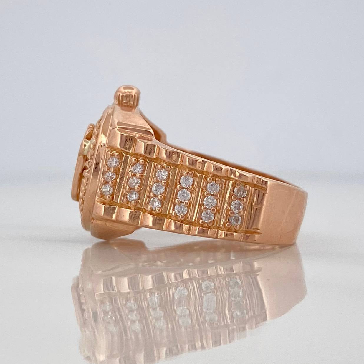 Anillo Correa Corona 7.4 g / T8 1/2 Oro Rosa 18K