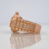 Anillo Correa Corona 7.4 g / T8 1/2 Oro Rosa 18K