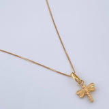 Set Cadena y Dije Veneciana + Libelula 1.2gr / 45.2cm / Oro amarillo 18K (Oferta) %