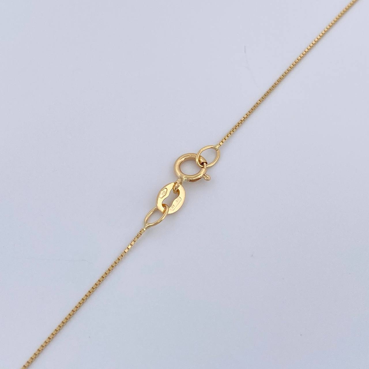 Set Cadena y Dije Veneciana + Virgen Guadalupe 1.3gr / 40.2cm / Oro Amarillo 18K (Oferta) %