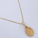 Set Cadena y Dije Veneciana + Virgen Milagrosa 2gr / 40.2cm / Oro Amarillo 18K (Oferta) %