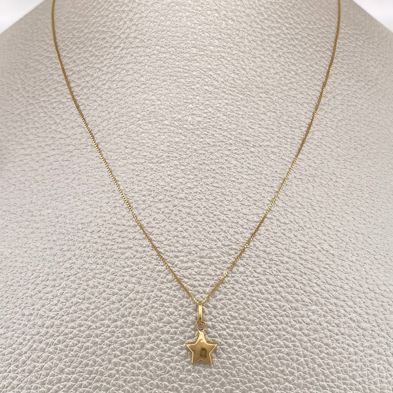 Set Cadena y Dije Veneciana + Estrella 1.25gr / 40cm / Oro Amarillo 18K (Oferta) %