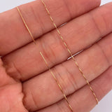 Set Cadena y Dije Veneciana + Avion 1.45gr / 45.2cm / Dos Oros Amarillo Rosa 18K (Oferta) %