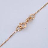 Set Cadena y Dije Veneciana + Virgen Milagrosa 1.3gr / 45.2cm / Dos Oros Amarillo Rosa 18K (Oferta) %