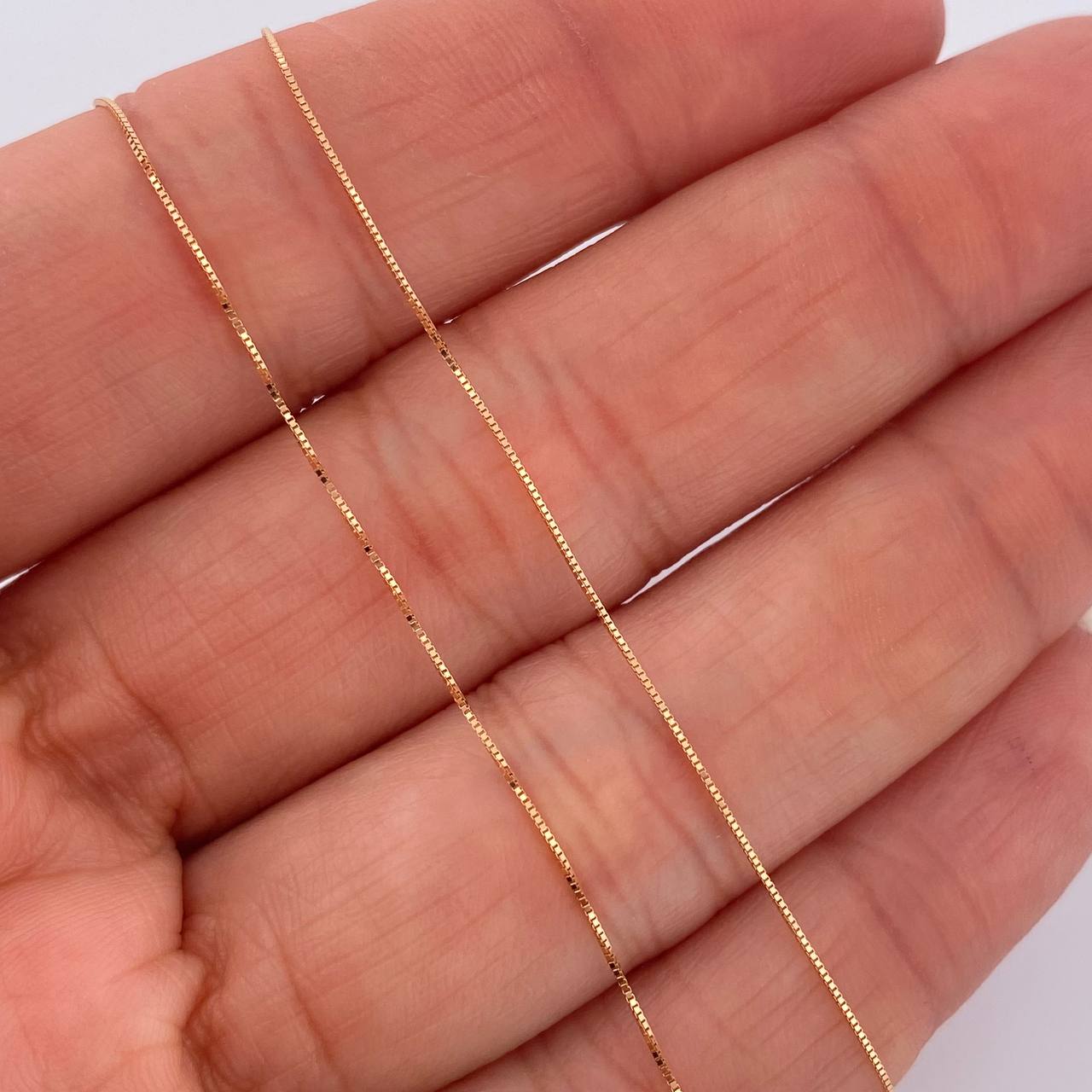 Set Cadena y Dije Veneciana + Jesus de la Misericordia 1.3gr / 45.2cm / Dos Oros Amarillo Rosa  18K (Oferta) %