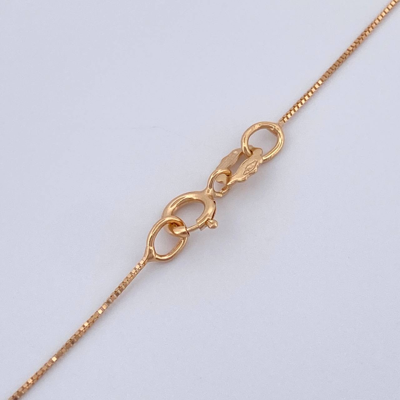 Set Cadena y Dije Veneciana + Jesus de la Misericordia 1.3gr / 45.2cm / Dos Oros Amarillo Rosa  18K (Oferta) %