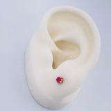 Topos Bisel Rubies 28pts 0.7gr / Oro Amarillo 18K &