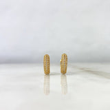 Candongas Bastedas 2.75gr / 1.3cm / Circones Blancos Oro Amarillo ©