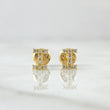 Topos Letra I 0.65gr / 6mm Circones Blancos Oro Amarillo 18K *