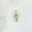 Dije Letra T Silueta 0.55gr / 1.6cm / Circones Blancos Oro Amarillo 18K *