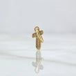 Dije Letra T Silueta 0.55gr / 1.5cm / Circones Blancos Oro Amarillo 18K