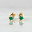 Topos Piedra Esmeralda 6pts 0.7gr / Oro 18K