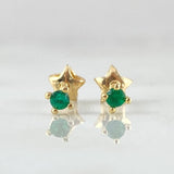Topos Piedra Esmeralda 6pts 0.7gr / Oro 18K