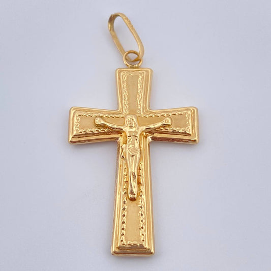 Dije Cruz Cristo 2gr / 4cm / Oro Amarillo 18K $