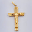 Dije Cruz Cristo 1.5gr / 4cm / Oro Amarillo 18K $