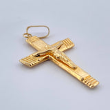 Dije Cruz Cristo 1.5gr / 4cm / Oro Amarillo 18K $