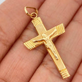 Dije Cruz Cristo 1.5gr / 4cm / Oro Amarillo 18K $