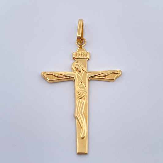 Dije Cruz Cristo 1.4gr / 4.1cm / Oro Amarillo 18K $