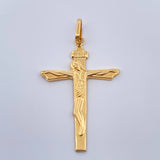 Dije Cruz Cristo 1.4gr / 4.1cm / Oro Amarillo 18K $