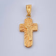 Dije Cruz Rostro Cristo 0.85gr / 2.6cm / Oro Amarillo 18K $