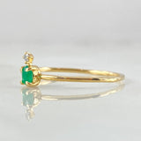 Anillo Chispa Ovalada Esmeralda 18pts - Diamante 2pts 0.95gr / T8 1/2 / Oro 18K
