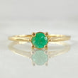 Anillo Puente Barroco Esmeralda 25pts 1.8gr / T6 / Oro 18K