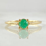 Anillo Puente Barroco Esmeralda 25pts 1.8gr / T6 / Oro 18K