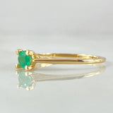 Anillo Puente Barroco Esmeralda 25pts 1.8gr / T6 / Oro 18K