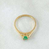 Anillo Puente Barroco Esmeralda 25pts 1.8gr / T6 / Oro 18K