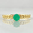 Anillo Solitario Cubano Esmeralda 26pts 1.5gr / T6 1/2 / Oro 18K