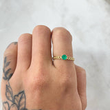 Anillo Solitario Cubano Esmeralda 26pts 1.5gr / T6 1/2 / Oro 18K