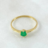 Anillo Cetro Seis Garras Esmeralda 30pts 1.45gr / T6 3/4 / Oro 18K