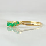 Anillo Trinity Esmeraldas 13pts 0.85gr / T7 1/4 / Oro 18K
