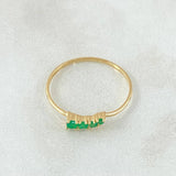 Anillo Trinity Esmeraldas 13pts 0.85gr / T7 1/4 / Oro 18K