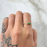Anillo Trinity Esmeraldas 13pts 0.85gr / T7 1/4 / Oro 18K