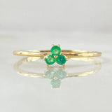 Anillo Flor Triscal Esmeraldas 11pts 1.2gr / T8 1/4 / Oro 18K