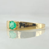 Anillo Solitario Liso Grueso Esmeralda 26pts 1.85gr / T7 1/2 / Oro 18K